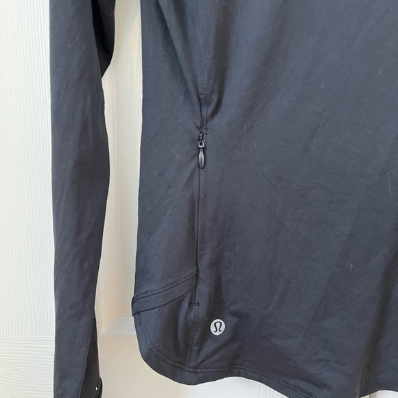 Lululemon Black Running Mock Neck Long Sleeve Size 8 - Picture 8 of 8